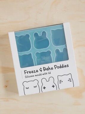 Silicone Freeze & Bake Poddies- Blue Animal Shapes